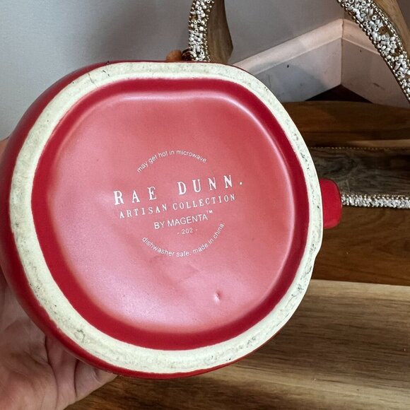 Rae Dunn CHRISTMAS Holiday Coffee Tea Mug EGGNOG Magenta 16z - Picture 6 of 7